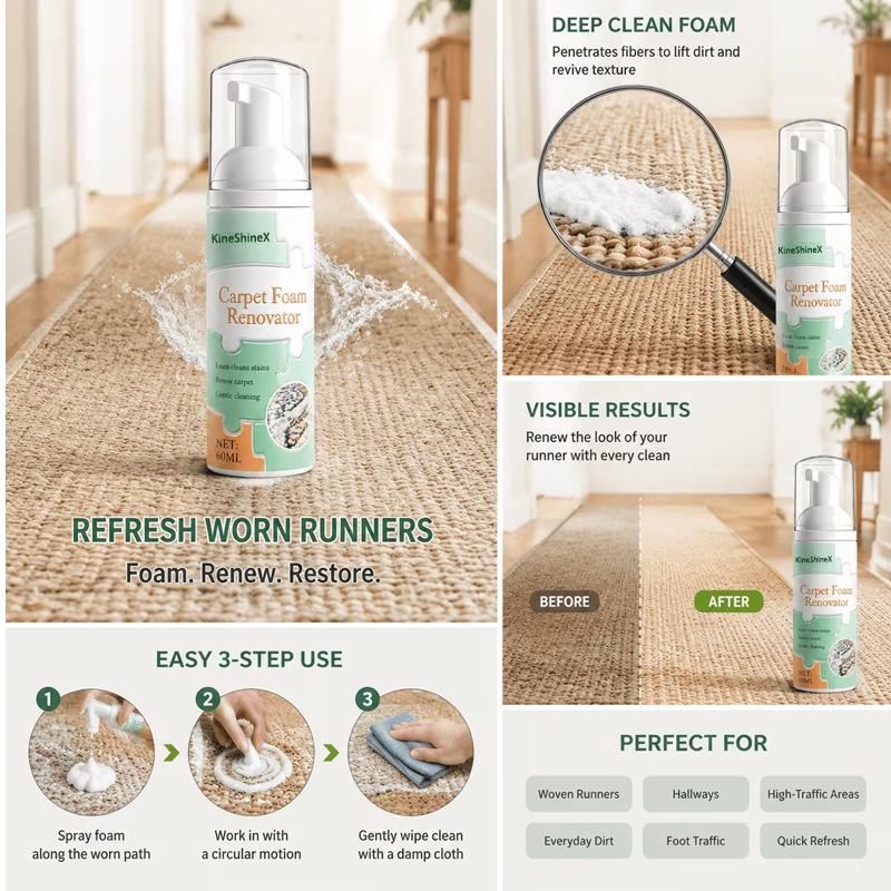 Seat Cleaner Fabric - Carpet Foam Stain Remover Waterless Seat
